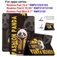 For OPPO Realme Pad 10.4 RMP2102 RMP2103  Tablet Protective Case Trendy Panda Flip Stand Cover for R