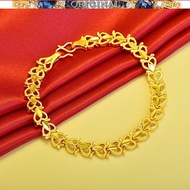 916golden car flower jewelry 916 pure 916gold bracelet women's in stock