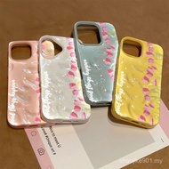 Horizontal Version Tulip Meteorite Pattern Suitable for iPhone Phone Case Suitable for iPhone 16 Pro