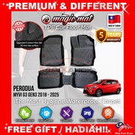 PERODUA MYVI G3 GEN3 2018 - 2026 MAGIC MAT 5D TPE Carpet Car Mat Alas Kaki Karpet Kereta