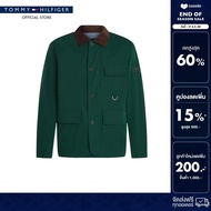 Tommy Hilfiger แจ็คเก็ต ผู้ชาย รุ่น MW0MW40596 L6K - สีเขียว ทรง Regular