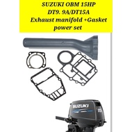 SUZUKI OBM 15HP Exhaust Manifold +Power Gasket Set #14211-90L00 2st Outboard