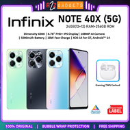 Infinix Note 40X 5G [256GB ROM+12GB RAM (up to 24GB)] 1 Year Infinix Malaysia Warranty