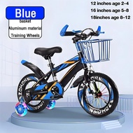 Beige Kids Bikes 12 / 16 /18 Inch Bicycle 2-12 Tahun kids bicycle Mountain Bikes Front Basket Kids B