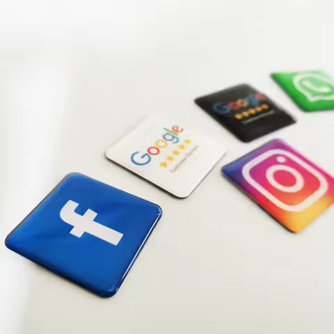 NFC Social Media Epoxy Sticker for Google Review Instagram Facebook Card Waterproof