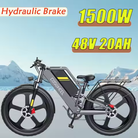 Coswheel T20 Electric Bicycle motor 1500W Removabel battery 48v20ah Hydraulic Brake adult E- bike 26
