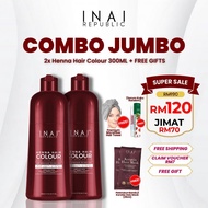 [NEW SIZE 300ML] COMBO 2 HENNA HAIR COLOUR INAI REPUBLIC – Pewarna Rambut Halal Telus Air , Mesra Wu
