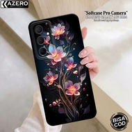 KAZERO - Case Samsung Galaxy A35hp - Fashion Flower Case - Pro Camera - Samsung Galaxy A35 Softcase 