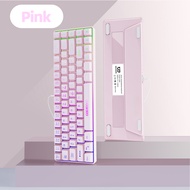 GOOJODOQ Mini 60% Gaming Keyboard Portable Wired Portable Wired Mechanical Keyboard RGB Backlit 68 K