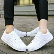 sepatu wanita kets sneaker adidas super star putih polos white