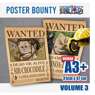 [UNIT A3] Bounty One Piece Poster A3+ SIZE Wanted One Piece Poster One Piece