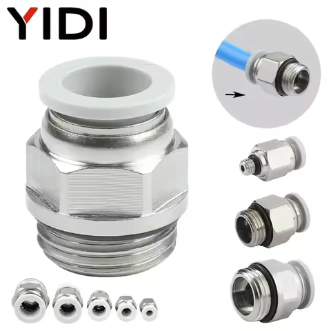 5/10pcs 4mm 6mm 8mm 10mm 12mm G1/4 Pneumatic Air Hose Tube Pipe Fitting Fittings Plastic PC Connecti