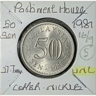 ( Syiling ) 50 Sen 1981 ( UNC ) Malaysia Parliament House