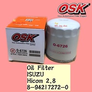 OSK O-6726 OIL FILTER  HICOM 2.8 CC 8-94217272-0