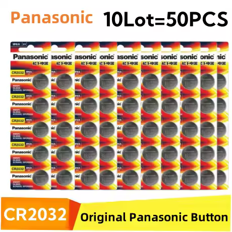 50pcs Original PANASONIC CR2032 CR 2032 3V Lithium Battery For Watch Calculator Clock Remote Control