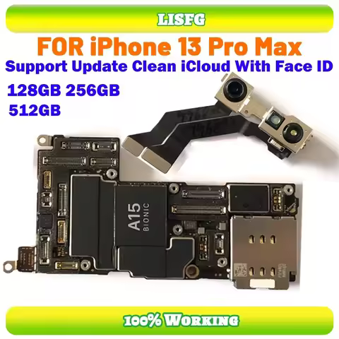 100% Working LL/A For iPhone 13 Pro max Motherboard Full Chips Mainboard Clean iCloud Main Logic Boa