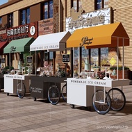 European Style Iron Float Commercial Shopping Cart Movable Outdoor Shopping Cart Promotional Sales C