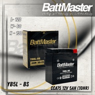 BATTMASTER 12V 5AH BATTERY YB5L-BS (6 Month Warranty)