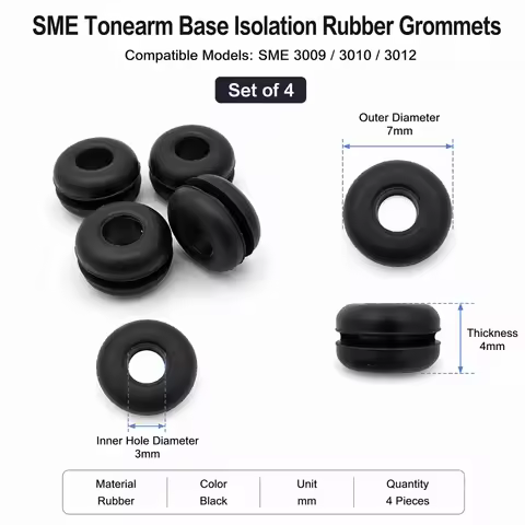 SME 3009 Tonearm Rubber Grommet 4Pcs Shock Absorption Washer Turntable Repair Replacement Accessorie