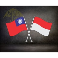 Cutting Sticker INDONESIAN FLAG & TAIWAN FLAG