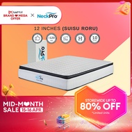 NeckPro Suisu Roru 12 Inches  Pocketed Spring Mattress (10 Years Warranty) Compressed &amp; Rolled Mattress/ Vacuum Packed/ Tilam Queen/ King/ Single/ Super Single 床褥 袋装弹簧 压缩