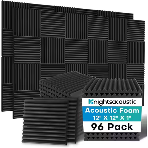 96 Pack Soundproof Foam Panels, 1x12x12 Inches, High-Density Acoustic Panels for Noise Reduction in