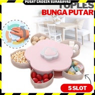 Toples Putar Bunga - Toples Kue Lebaran - Candy Box Putar Toples Bunga Mekar Lebaran Cake Set/Toples Snack