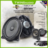 Adams Digital Plug and Play Front Door & Dashboard Speaker 2.5” & 7”x10” Midbass SpeakerTOYOTA ALPHA