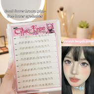 BQI Brown Color Glue Free Bottom Lashes Gentle Single Cluster Soft Segmented Cool Style  BQI Brown C