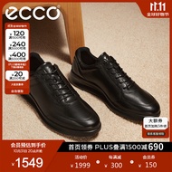 爱步（ECCO）皮鞋男 休闲皮鞋男鞋商务休闲鞋男士皮鞋牛皮休闲鞋子 雅仕207124 黑色20712401001 41