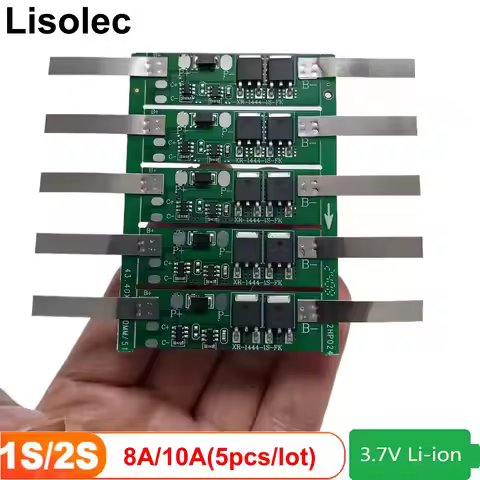 BMS 1S 2S Separate Port 8A 10A Charge Discharge Protection Board 3.7V 7.4V 18650 21700 Ithium Batter