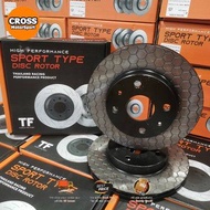 ORIGINAL TF SLOTTED & DRILLED DISC ROTOR HONEY COMB (FRT) FOR PERODUA MYVI / AXIA / BEZZA