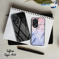 HP MV778 Softcase Glass Glitter Oppo A58 - Oppo A58 Silicone Case - Casing Latest Oppo A58hp