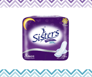 Sisters Sanitary Napkin Net Side Night Use w/wings 8's