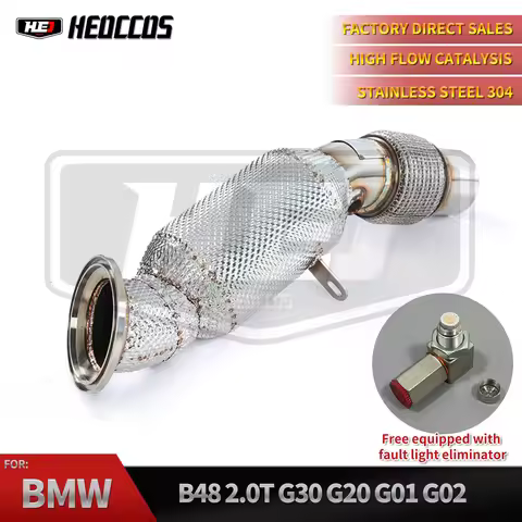 HEO High Performance Downpipe for BMW 525i 528i 530i G30/G38 2.0T B48 High Flow Downpipe Exhaust