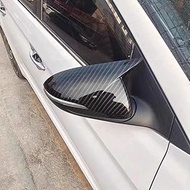 LAVIYE Car Rearview Side Mirror Cover Wing Cap Exterior Door Rear View Case Trim Carbon Fiber Look，For Hyundai Elantra Avante AD 2016-2020