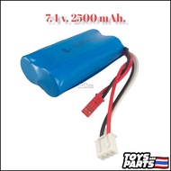 Battery # 18650 7.4V 2500mAh Li-ion Battery JST Plug Rechargeable Battery  for RC Car Boat Spare Parts Accessories