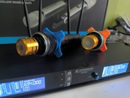 SKM9000 หัวทอง ไมค์ลอย Sennheiser ความถี่ใหม่ หน้าจอสีฟ้า ไมโครโฟนไร้สายระบบ UHF สแกนและค้นหาคลื่นคว