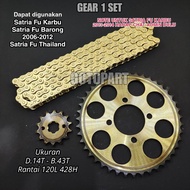 Gear set Satria Fu Barong Satria Fu Karbu 2006-2012 gearset girset gigi tarik model sss