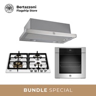 [Bulky] Bertazzoni 60cm Gas + Oven + Hood Bundle (P604LPRO 60cm Gas Hob + F6011MODELX 11 Function Oven + K60TELXA Telescopic Hood)