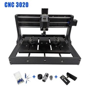 เครื่อง CNC 3020พร้อมเครื่องกัด Cnc ขนาดเล็ก ER11 3แกนเครื่องกัด Pcb ไม้เราเตอร์แกะสลักเลเซอร์พร้อมการควบคุม GRBL และออฟไลน์