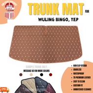 WULING Trunk Mat for Bingo & Yep Premium Leather Trunk Tray Mat Car Matting High Quality Floor Mats