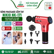 Nikio NK-171 Massage Gun - 6-head massage machine, 5 full body massage modes, helps relieve pain and