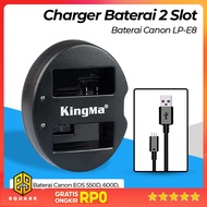 KingMa 2-Slot Battery Charger Canon 550D 600D 650D 700D Rebel T2i T3i - BM015-LPE8 Original 99 Squar