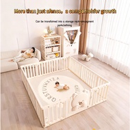 Convertible Baby Playpen&Storage-8-Panel Play Yard,Safety Gate with Storage Shelves,Multi-Functional