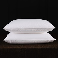 2pcs White Goose Down Feather Pillow for Sleeping Soft Bed Pillow with 100% Cotton Shell Standard Qu
