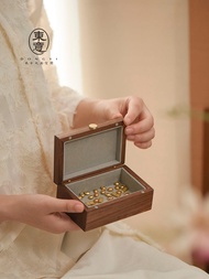 Storage Storage Box Gift Box Dongyi Solid Wood Pure Gold Gold 1g Gold Bean 10g20g Gold Bar Storage B