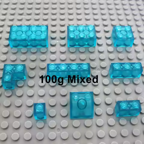 Small Transparent Building Blocks 1X1 1X2 1X3 1X4 2X2 2X3 2X4 Corner 2X2 or with Slope MOC Sea Parts