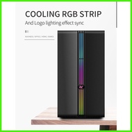 YGT M3 Pc Case Matx Desktop RGB Tempered Glass Case White/Black Gaming Computer Case