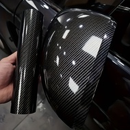 1 Roll 9D Glossy Black Carbon Fiber Vinyl Wrap - Waterproof, Scratch-Resistant, Easy to Apply & Cut 